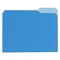 Universal Interior File Folders 1/3-Cut Tabs Letter Size Blue 100/Box